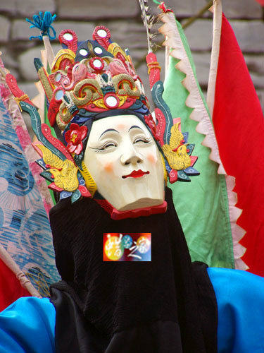 木雕 贵州安顺地戏 纯手工制作 脸谱傩面具 屯堡地戏面具 33*20cm