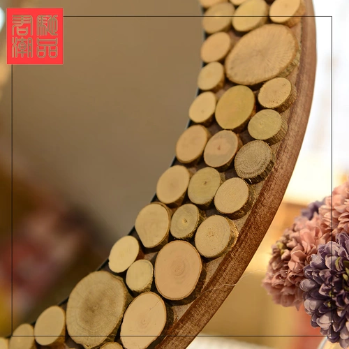 Junchi Chao Pin, Тайвань в стиле иностранной торговли Импорт и экспорт -макияж зеркало деревянное зеркало макияжа может сложить складное заправковое зеркало ретро зеркало