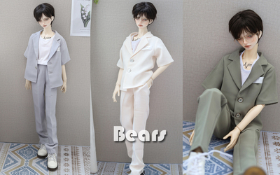 taobao agent ◆ Bears ◆ BJD baby clothing A374 short -sleeved casual suit suit 2 points 3 colors 1/4 & 1/3 & uncle ID75