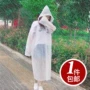 Đi bộ dễ thương Áo mưa dùng một lần Hàn Quốc set quần dày dày tiện lợi cho trẻ em xu hướng màu rắn XL quần đi mưa