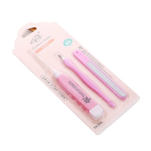 Светящаяся электронная детская легкая матовая ухочистка для ногтей, комплект для маникюра, 3 предмета