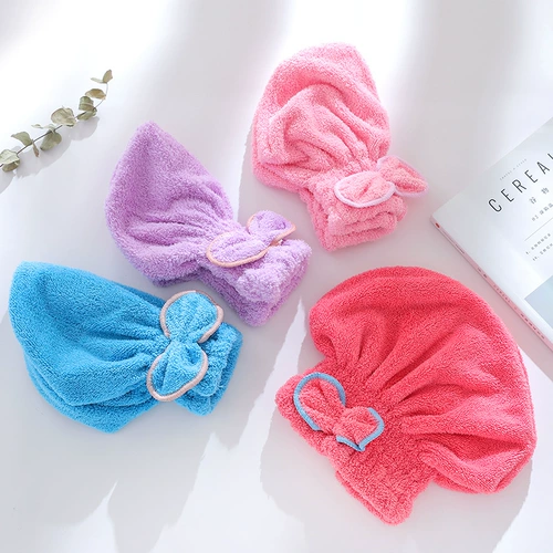 Коралловое бархатное полотенце для волос для взрослых, быстросохнущий сухой платок, хорошо впитывает воду