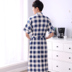 Áo ngủ nam cotton đồ ngủ mùa hè Nhật Bản kimono áo choàng tắm mùa hè bông áo choàng tắm thanh niên ngắn tay áo phần mỏng Night Robe