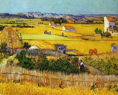 世界名画 梵高丰收油画 欧式客厅装饰画 油画批发 喷绘画芯054-淘宝网