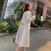 FECN 2018 mùa thu mới Áo khoác len hai mặt Hepburn gió nữ Áo khoác dài Hàn Quốc - Trung bình và dài Coat