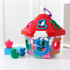 Игрушки сортировщики 日本toyroyal皇室玩具六面盒益智早教玩具屋形状配对颜色1-3岁