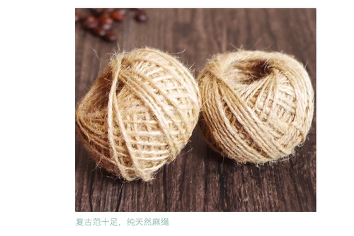 Конопля ручная конопляная веревка DIY Jaoseki Толщина веревки декоративная конопляная веревка ретро -тег фотоострый клип