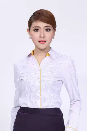 Для версии Gaoman, бесплатная горячая рубашка Slim -Strimtting Fomen Short -Sleeved Summer Ol Профессиональные продажи административные продажи