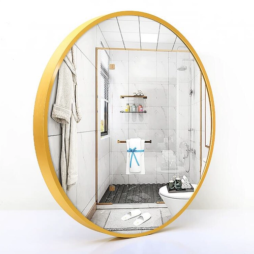 Круглый зеркальный алюминиевый сплав на границу ванной комнаты зеркало зеркало зеркало туалетное туалет туалет туалетный туалетный туалетный стена Висо