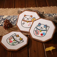 Châu âu thêu gói vật liệu mèo May Mắn mèo may mắn handmade thêu DIY kit loạt tranh thêu đẹp