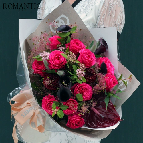 Freud Pink Rose Flowers Classic Free Love Love Желания о пожеланиях рождения Букет Пекин Тонгчэн Экспресс