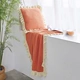 INS flounced bông đan chăn mền sofa chăn bông giản dị pleated trang trí thảm nap chăn - Ném / Chăn