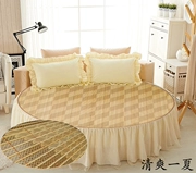 Vòng giường mat Mahjong Mahjong ghế tre mat thảm tròn mat l 2 m 2,2 m có thể gập lại mat tùy biến - Thảm mùa hè