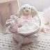 Bộ váy công chúa cho bé sơ sinh trăng tròn để gửi quà tặng cho bé gái mùa hè quần áo cotton cung cấp đồ chơi