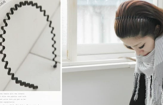 Phiên bản Hàn Quốc ● unisex hợp kim lượn sóng sắt hợp kim tốt cột tóc scrunchies