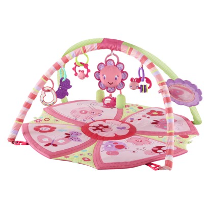 American Bright Starts Petal Baby Capture Gate играет в фитнес -плазменную музыку