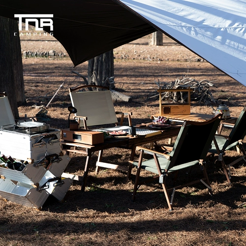 TNR Outdoor Zebra Slisting Table Park Park Camper Camping Barbecue Antiprrosive деревянное барбекю для пикника для пикника портативные комбинированные блюда