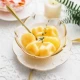 Phnom Penh Glass Cherry Blossom Bowl+золотая диск+золотая ложка