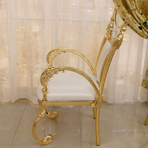 Итальянский барочный бутик -сплав сплав металлический покрытие k Золото, с золотом, наполненным золотом, повседневным креслом, наполненным золотом