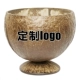 Коричневая кокосовая чашка 300-400 мл логотип