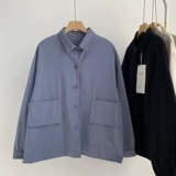 Осенняя небольшая дизайнерская куртка, оверсайз, свободный крой, в корейском стиле, тренд сезона