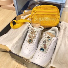 Обувная застежка 空军一号diy配饰百搭鞋花饰品可拆卸鞋扣荧光鞋带水钻金属装饰扣