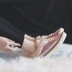 Giày cotton nữ mùa đông 2018 mới ấm cộng với giày vải nhung Phiên bản Hàn Quốc của đôi giày da lộn hoang dã dày hai đôi giày cotton giầy oxford nữ Plimsolls