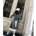 Sơn Đông mùa thu và mùa đông Hàn Quốc phiên bản mới của Harajuku eo giảm béo ve áo trong áo len dài áo khoác nữ áo dạ nữ dáng lỡ Accentuated eo áo