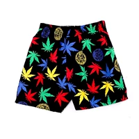 Jamaica Reggae Hemp Home Quần Casual Boxer Mũi tên Nam Thở Quần short Maple Quần đi biển 	quần dài đi biển nam	