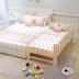 Đồ nội thất cho trẻ em, khăn trải giường trẻ em, giường thông, giường trẻ em 1 mét với lan can, bé trai và bé gái, giường gỗ cứng, giường nhỏ những mẫu giường gỗ đẹp Giường