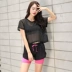 Hàn quốc phiên bản của quần short tập thể dục nữ mùa hè chống ánh sáng giả hai kích thước lớn chất béo mm chạy cao eo quần nóng lỏng khô nhanh