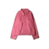 Quốc gia triều hip hop 18FW hồng denim nặng rửa rắn màu denim áo khoác nam giới và phụ nữ casual loose coat