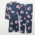 An Chi với đồ ngủ mùa thu mới 2018 nữ giả lụa in lụa hoa lớn ba mảnh phù hợp với nữ 83D6207 đồ bộ mặc nhà pijama Giống cái