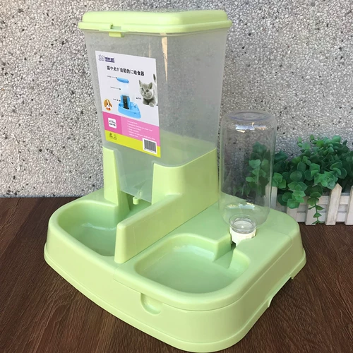 Кошка снабжает кошачьи чаши двойной чаши с автоматической питьевой водой для собак. Автоматическая кормушка питатель Поставляется с кошачьим горшками для кошачьего кошачья чаша