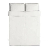 Ikea, пододеяльник, белая хлопковая двухцветная мягкая дышащая наволочка