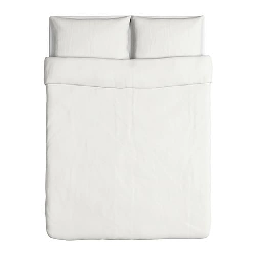 Ikea, пододеяльник, белая хлопковая двухцветная мягкая дышащая наволочка