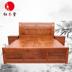 Đặc biệt nhím giường gỗ hồng mộc gỗ gụ Rosewood đồng bằng gỗ giường đôi mới kết hôn giường tối giản hiện đại Trung Quốc - Giường giường gấp văn phòng Giường