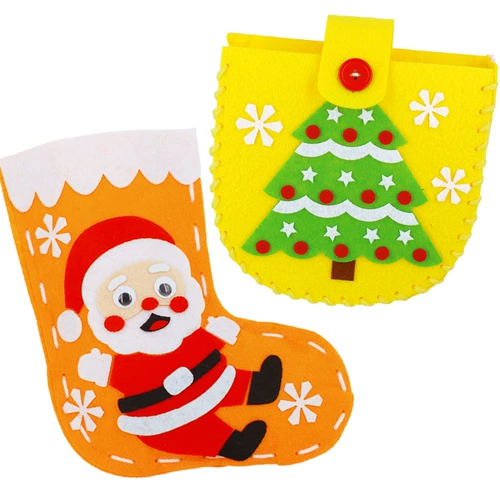 Рождественские носки DIY творческий подарочный пакет для детского сада ручной работы