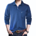 Áo thun nam dài tay cotton mùa xuân dài tay áo thun rộng size trẻ trung sọc áo POLO - Polo t shirt polo Polo