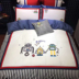 Phong cách hải quân trẻ em giường 40 twill bông phim hoạt hình kit phong cách Địa Trung Hải kit Bộ đồ giường trẻ em