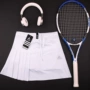 Haoyunqi quần thể thao ngoài trời váy nhanh khô chạy quần vợt cầu lông xếp li váy ngắn váy giả hai mảnh với một túi - Trang phục thể thao chân váy thể thao nữ