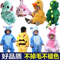 Mùa thu và mùa đông em bé động vật hoạt hình đồ ngủ một mảnh khủng long Pikachu bé dễ thương kiểu quần áo leo núi quan ao tre em