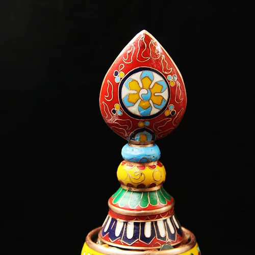 Jingtai Blue Copper Manzanpad с подносом с набором домашних принадлежностей в этническом стиле Mancharo Желтая большая доставка драгоценных камней