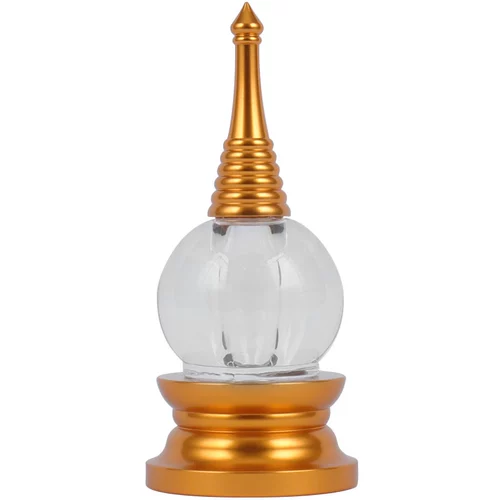 Домашние маленькие часы в этническом стиле, позолоченные спиральные хрустальные акриловые пагоды, декоративные принадлежности, пагода с печатью сокровищ 11,5 см