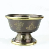 Индийская медная чаша для воды Принт восемь благодарственной чашки водяной чашки восемь сокровищ