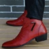 Khởi động của nam giới Người Anh Martin khởi động của nam giới giày cao để giúp thời trang Hàn Quốc khởi động ngắn khởi động người đàn ông giản dị của Martin giày giày boot nam cổ thấp Giày ống