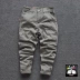 Mỹ retro giản dị đơn giản thanh lịch cổ điển twill retro rửa chín điểm quần âu màu rắn dụng cụ thủy triều Crop Jeans