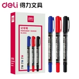 Deli 6824 Mark Pen Black Double Head Толстая голова и масляная картина для картины крючок CD Maraed Pen