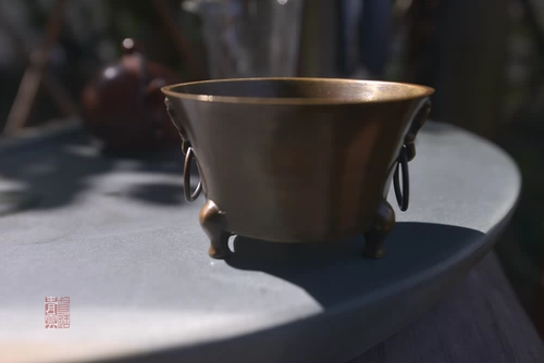 Qingyun Bi Club's Club украшения печи печать ретро, ​​медная вода таза с малаком малам