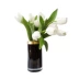 Hoa tulip trắng tinh khiết cao mô phỏng hoa giả dưỡng ẩm cảm thấy thật sống bàn bàn trang trí hàng đầu hoa lụa - Trang trí nội thất